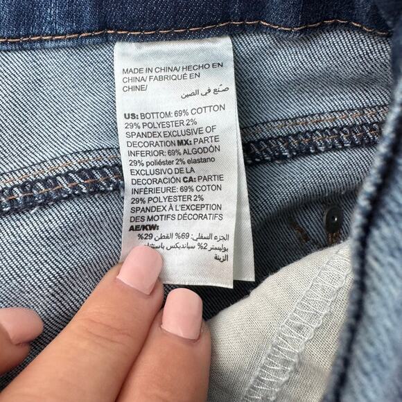 Chico's So Slimming Girlfriend Ankle Jewel Embellished Denim Jeans 6 Petite - Picture 6 of 9